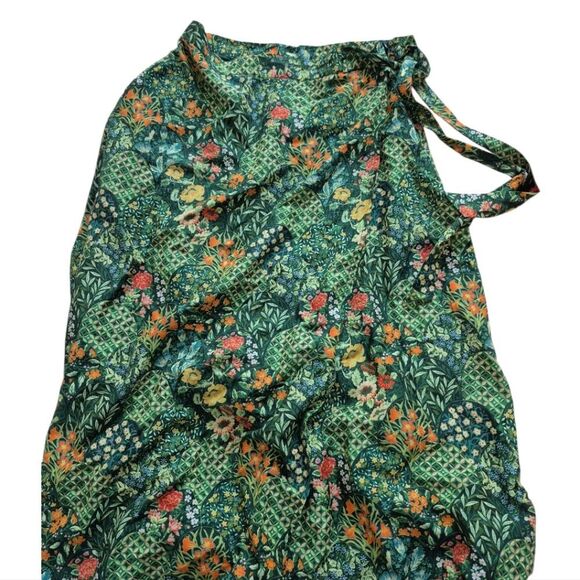 Trovata Birds of Paradise  California ELLE Skirt Evergreen Scallop Small Green - Picture 8 of 8